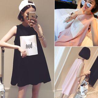Sleeveless A-line Printed Mini Dress