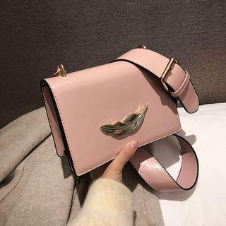 Feather Accent Shoulder Bag