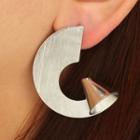 Brushed Spiral Alloy Earring 1 Pair - Silver - One Size