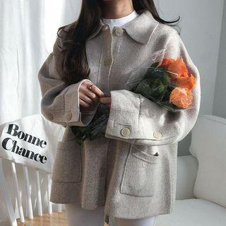 Oversize Collared Cardigan