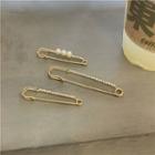 Rhinestone Faux Pearl Safety Pin Brooch (various Designs)