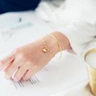 Heart Pendent Bracelet Gold Heart - Gold - One Size