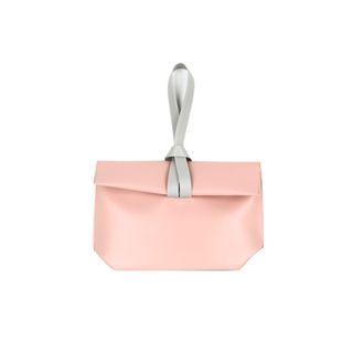 Contrast-handle Fold-over Clutch