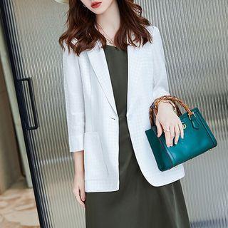 3/4-sleeve Blazer / Sleeveless Dress