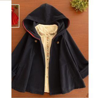 Hooded Knit Poncho