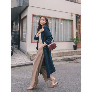 Single-breasted Tailored Long Jacket