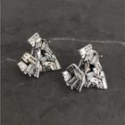 Fragmented Heart Alloy Earring 1 Pair - Silver - One Size