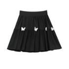 Embellished Mini A-line Skirt Black - One Size