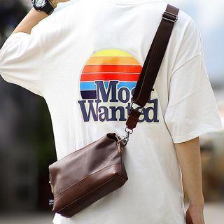 Faux Leathers Crossbody Bag