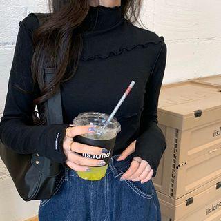 Panel Skinny Semi High-neck Top