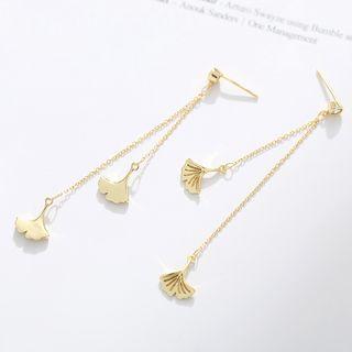 925 Sterling Silver Leaf Dangle Earring 1 Pair - Leaf Dangle Earring - One Size