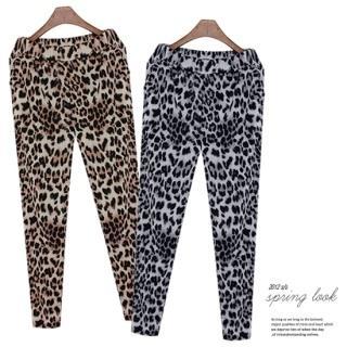 Leopard-print Leggings