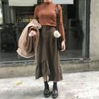 Asymmetrical A-line Midi Skirt