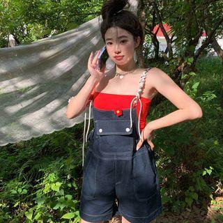 Camisole Top / Denim Jumper Shorts