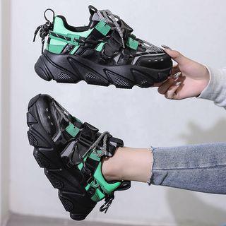 Platform Buckled Sneakers
