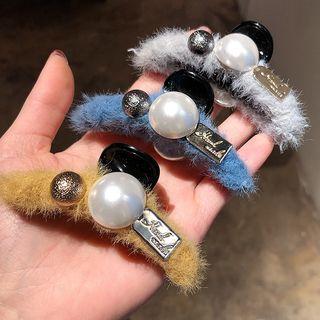 Furry Embellished Hair Clip
