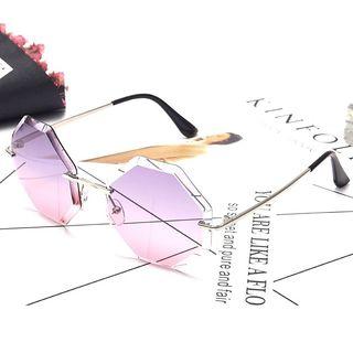 Geometric Frameless Sunglasses