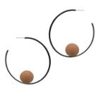 Bubble Hoop Earrings (brown) One Size