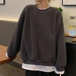Fleece Mock Two Piece Sweatshirt