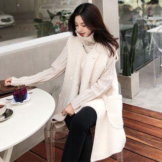 Snap-button Sherpa Fleece Vest