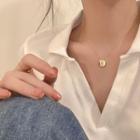 Bear Shell Pendant Alloy Necklace Gold - One Size