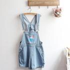 Printed Dungaree Shorts