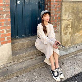 Frill-trim Pullover Dress