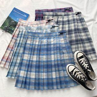 Plaid Pleated Mini Skirt In 5 Colors