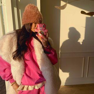 Faux-fur Knit Beanie