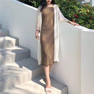 Open Back Spaghetti-strap Dress Dress - One Size