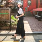 Spaghetti-strap Accordion-pleat Jumpsuit