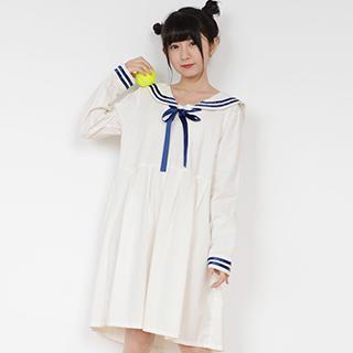 Long-sleeve Sailor Collar Dress