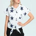 Short-sleeve Star Printed Shirt