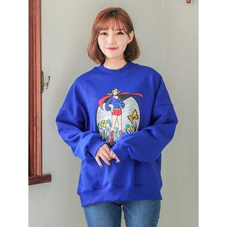 Drop-shoulder Graphic Sweatshirt