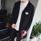 Patched Zip Long Jacket