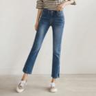Hidden Waist-band Boot-cut Jeans