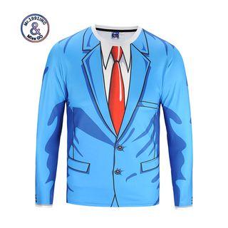 Suit Print Long-sleeve T-shirt