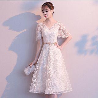 Floral Embroidered Prom Dress (various Design)