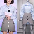 Loose-fit Shirt / Button-front Skirt