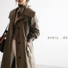 Capelet Single-breasted Trench Coat Brown - One Size