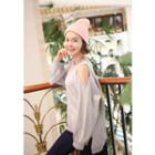 Cutaway-shoulder Sweatshirt