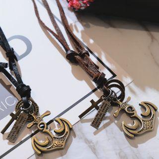 Alloy Anchor Pendant Necklace