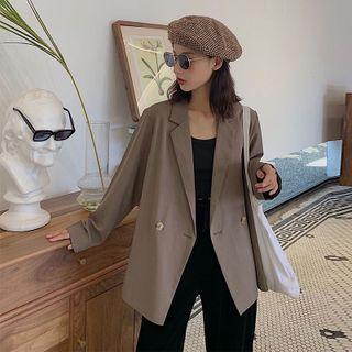 Notch Lapel Plain Blazer