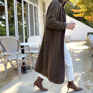 Button-down Dumble Coat & Sash Brown - One Size