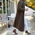 Button-down Dumble Coat & Sash Brown - One Size