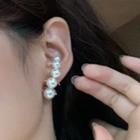 Faux Pearl Earring 1 Pair - Silver Needle - Stud Earring - As Shown In Figure - One Size