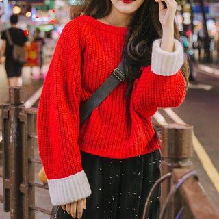 Panel Long-sleeve Sweater