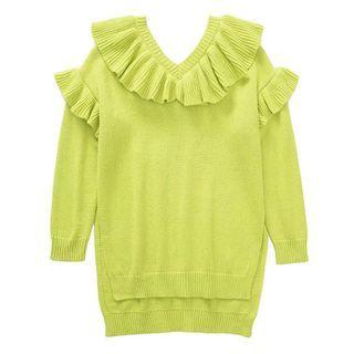 3/4-sleeve Cold Shoulder Sweater