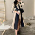 Two-tone Panel Midi Coat