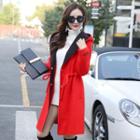 Hooded Drawstring Waist Coat